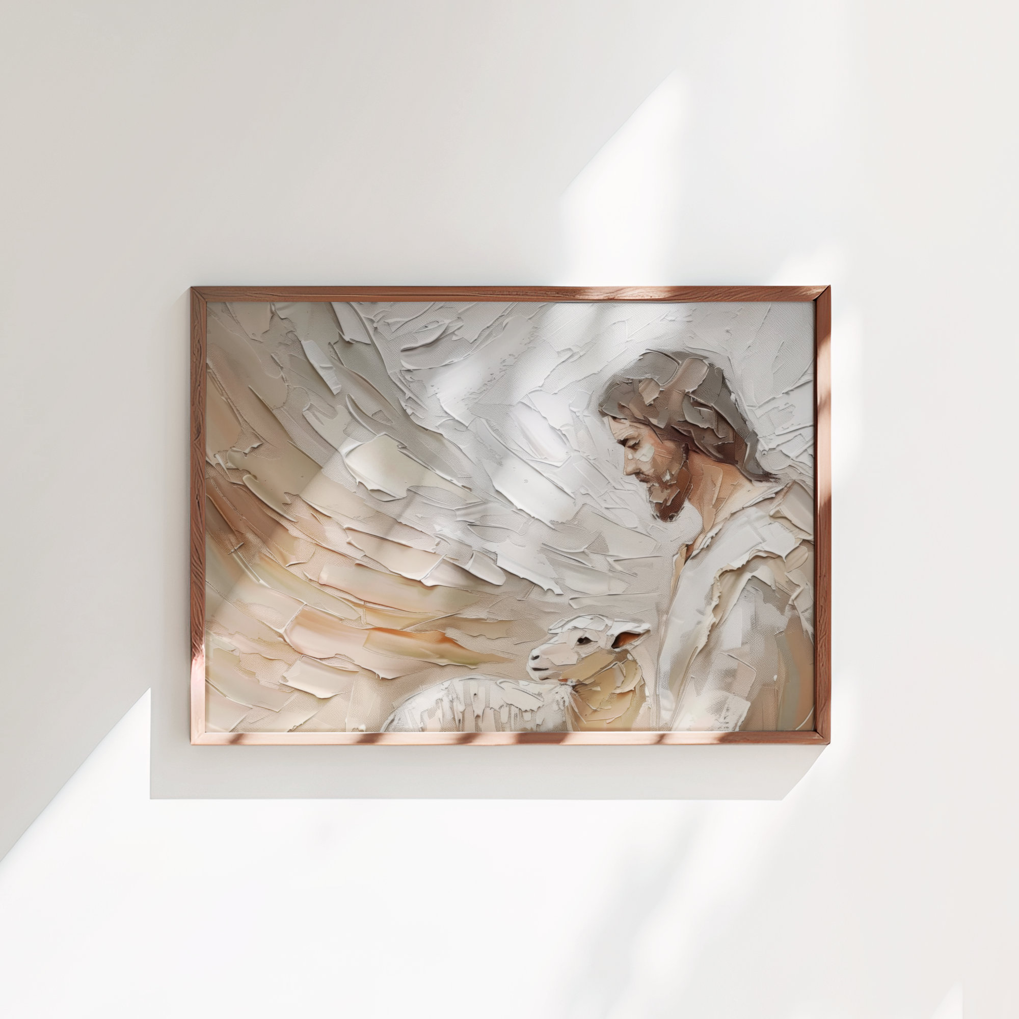 Jesus hinterlässt die 99, druckbare Wandkunst, Gleichnis vom verlorenen ...