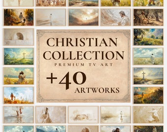 Christian TV Art | Vintage Religious Artwork, Easter Theme (Digital Download)