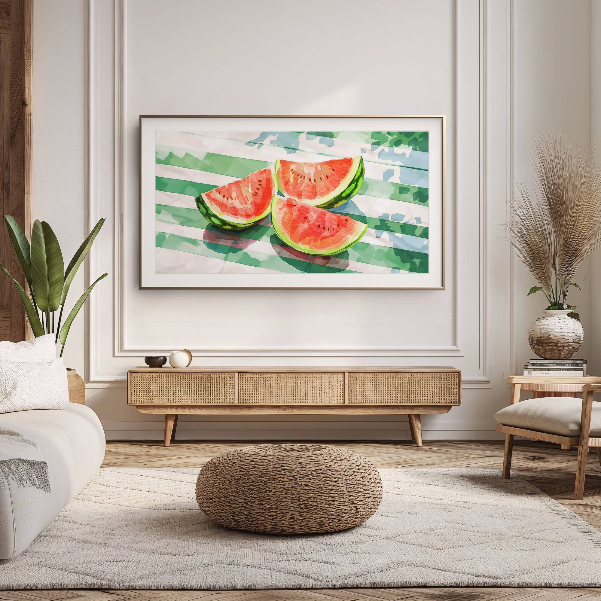 Frame TV Summer Art, Colorful Watermelon Tablescape Digital Download ...