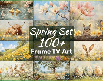 Spring Easter Frame TV Art, 100+ Vintage Paintings (Digital Download)