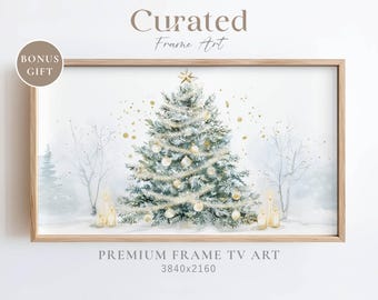 Christmas Tree Samsung Frame TV Art, Winter Holiday Decor (Digital Download)