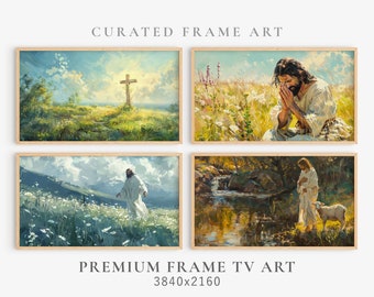 Christian Art for Samsung Frame TV, Easter Religious Decor (Digital Download)