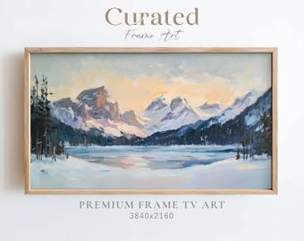 Winter Mountain Landscape Frame TV Art (Digital Download)
