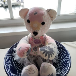 Memory Bear Made With Loved Ones Clothing or Child&#39;s Clothing. Keepsake Bear, Grief Gift, Mother&#39;s Day Gift, Memorial Gift, Gift For Parent