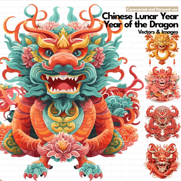 Year of the Dragon - Dragon Clipart - Chinese New Year | Dragon Vector svg eps and transparent image dragon png, chinese clipart