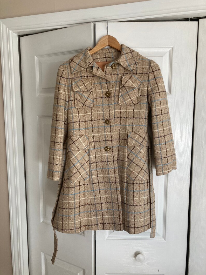 Vintage ILGWU Pea Coat With Belt Etsy