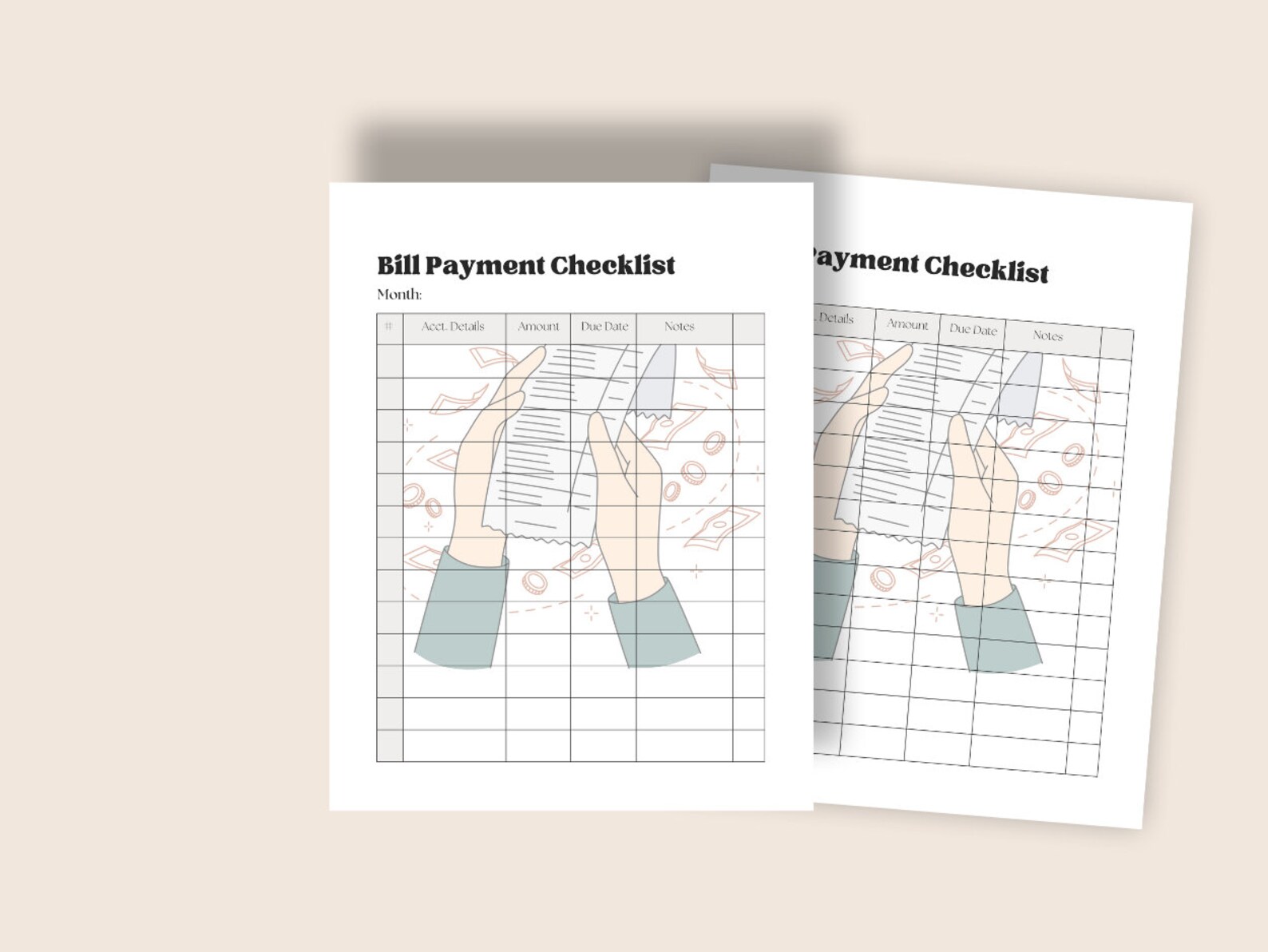 Bill Payment Tracker, Bill Organizer, Diy Template - Etsy