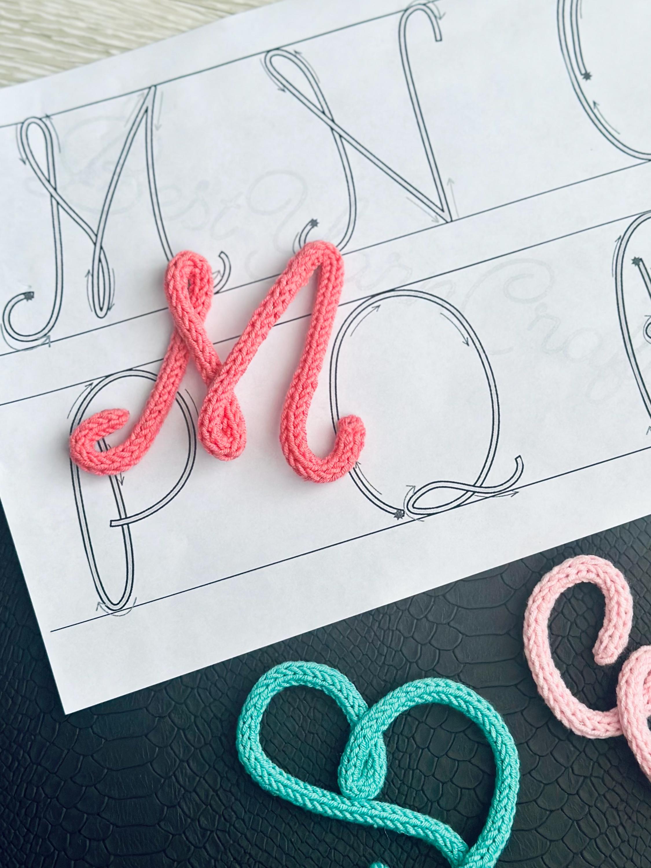 Rope Letter Keychain Template, Alphabet PDF Pattern, Personalized ...