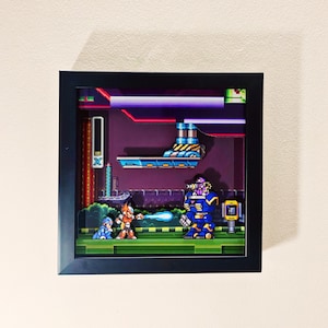 Mega Man X - &quot;Intro Stage&quot; Shadow Box By 8bite