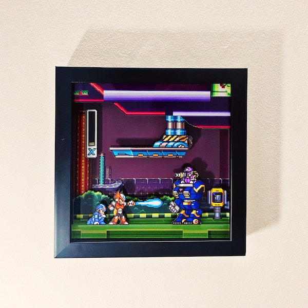 Mega Man X - Caja de sombras "Intro Stage" de 8bite