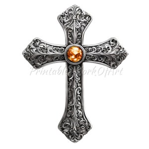 Cross Gemstone Printable PNG Set, Instant Download &amp; Commercial Use, 10 ...