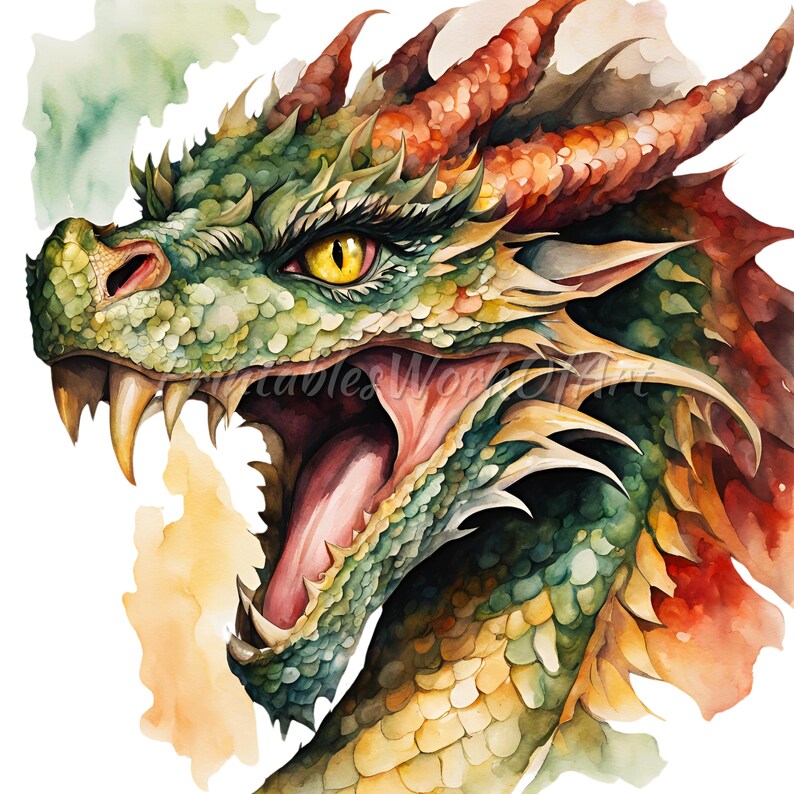 Smaug Vector Smaug Dragon Watercolor Clipart, Hobbit Lord of the Rings Art (JPG) - Etsy