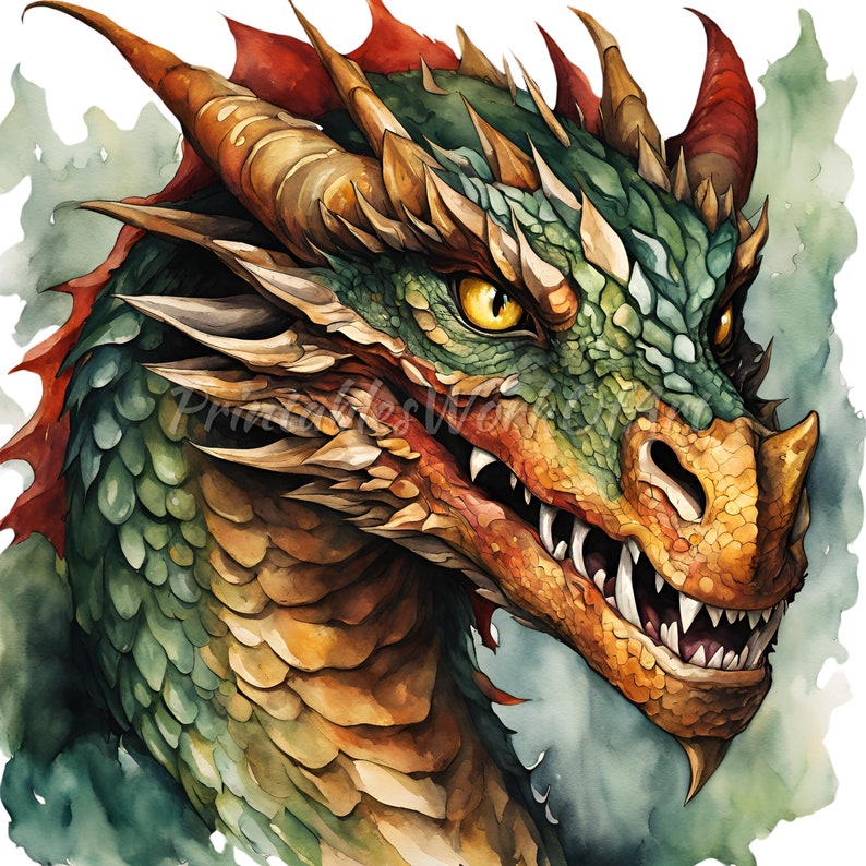 Smaug Vector Smaug Dragon Watercolor Clipart, Hobbit Lord of the Rings Art (JPG) - Etsy
