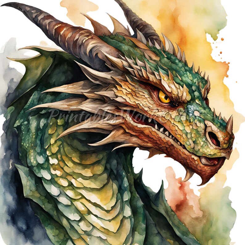 Smaug Vector Smaug Dragon Watercolor Clipart, Hobbit Lord of the Rings Art (JPG) - Etsy