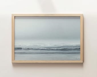 Minimalist Ocean Photography Print – Neutral Coastal Decor