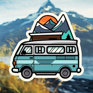 Van Life Sticker - Adventure Camper Sticker for Laptop, Hydroflask & Car - Perfect for Travel and Adventure Lovers