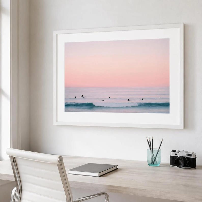 Fine Art Coastal Surf Print - Vintage California Beach House - Ocean Wall Art - Photography Print Home Decor Bild 12