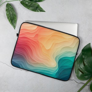 Vivid Horizon: Abstract Gradient Laptop Sleeve 13inch and 15inch