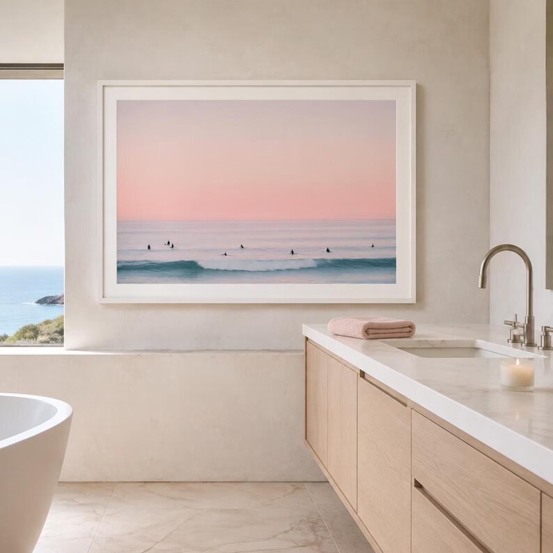 Fine Art Coastal Surf Print - Vintage California Beach House - Ocean Wall Art - Photography Print Home Decor Bild 13