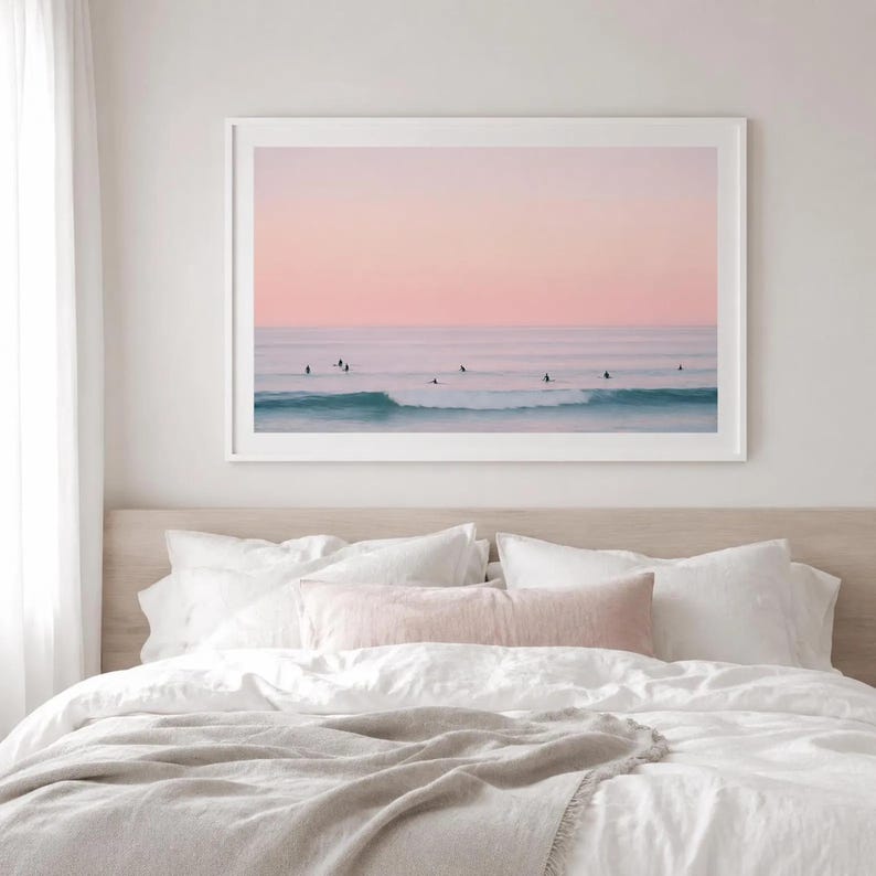 Fine Art Coastal Surf Print - Vintage California Beach House - Ocean Wall Art - Photography Print Home Decor Bild 5