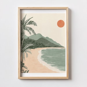 Costa Rica Coast: Travel print, Costa Rica print, Costa Rica wall art,  Art Print, Travel Art, Tropical Art