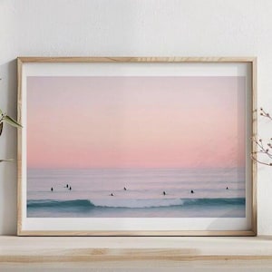 Fine Art Coastal Surf Print - Vintage California Beach House - Ocean Wall Art - Photography Print Home Decor Bild 1