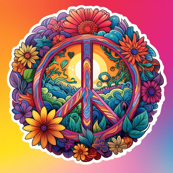 Peace Sign Decal - Etsy