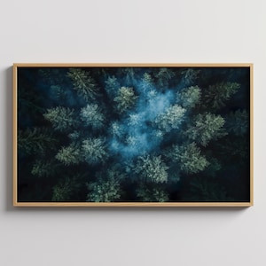 Misty Forest Poster: Nordic Foggy Landscape, Photo of Misty Landscape, Large Foggy Nature Print, Forest Wall Art