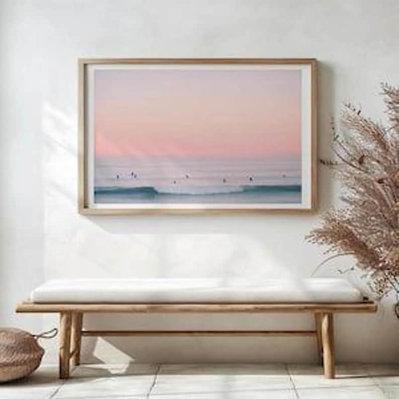 Fine Art Coastal Surf Print - Vintage California Beach House - Ocean Wall Art - Photography Print Home Decor Bild 2