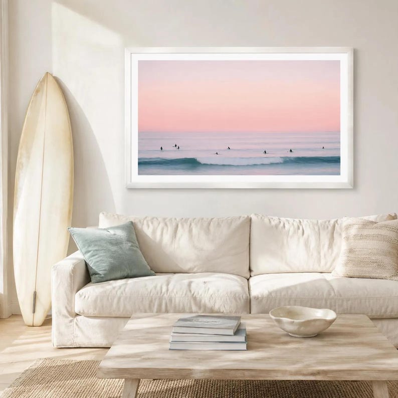 Fine Art Coastal Surf Print - Vintage California Beach House - Ocean Wall Art - Photography Print Home Decor Bild 3