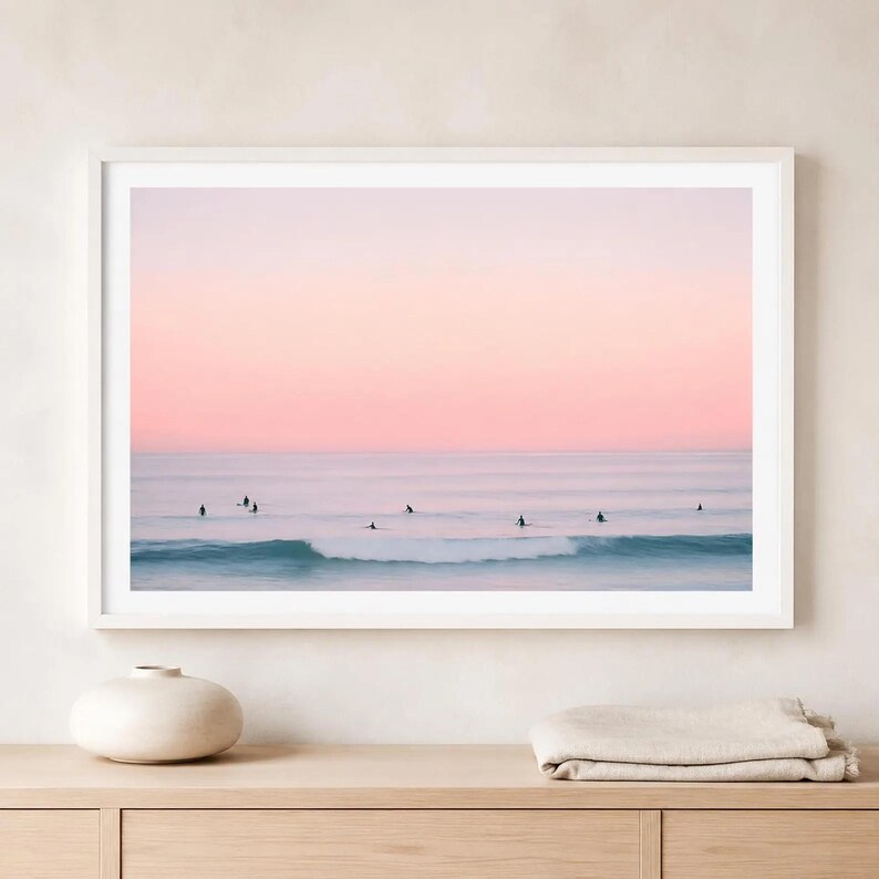 Fine Art Coastal Surf Print - Vintage California Beach House - Ocean Wall Art - Photography Print Home Decor Bild 7
