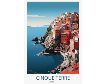Cinque Terre Italy Art Print – Coastal Travel Poster