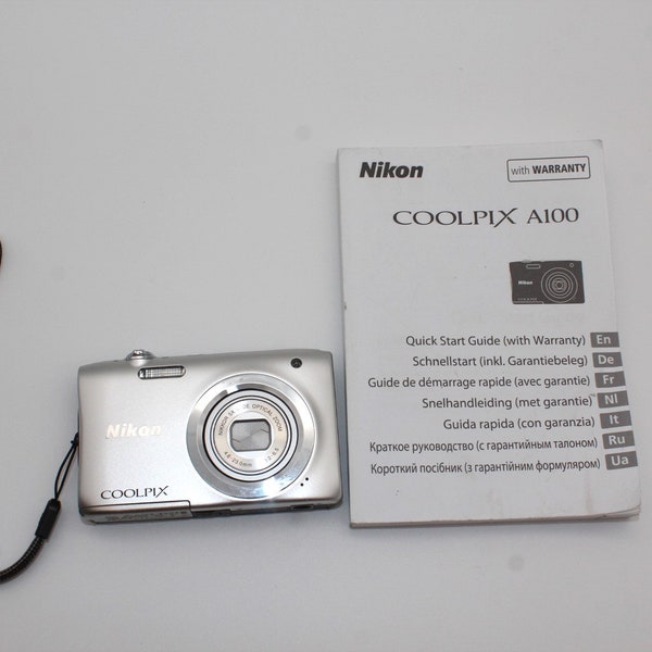 Nikon Coolpix A100, 5x wide optical zoom, 4.6-23mm, 1:3.2-6.5