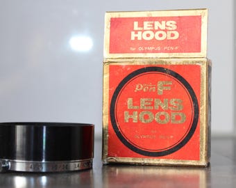 Parasol para objetivo Olympus Pen F, pieza vintage poco común.