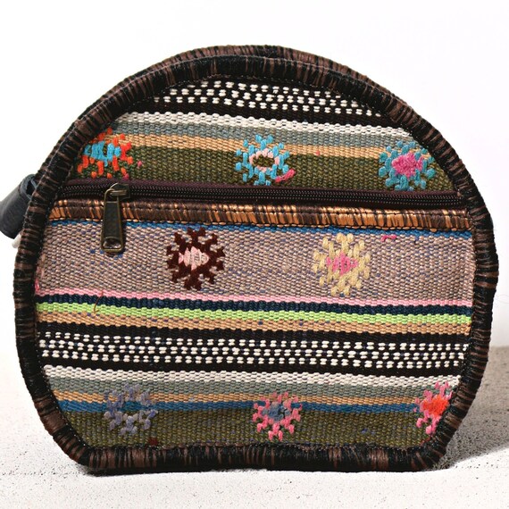 Bolso Kilim de Anatolia con motivo VETIVER TRADICIONAL HECHO A