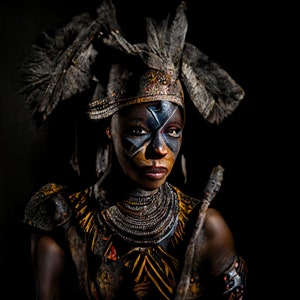 African Warrior Queen: Stunning AI-Generated Portrait Captures the Power and Beauty of a Strong, Resilient Woman