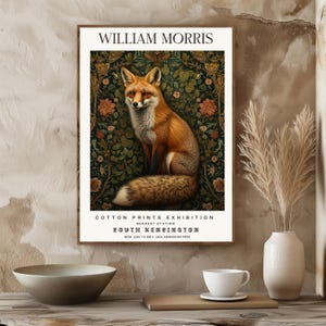 William Morris Fox Print: Vintage Botanical Wall Art