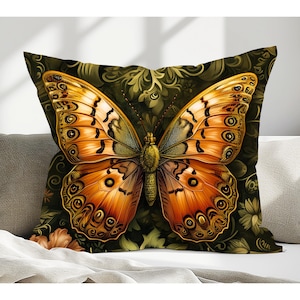 Butterfly Fantasy Polyester Square Pillow | Home Decor, Bohemian Style, Gift for Nature Lovers, Cozy Cushion