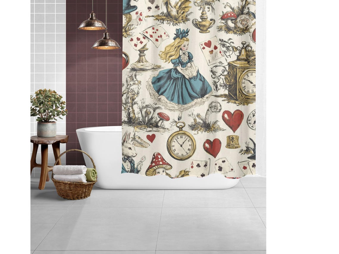 Alice In Wonderland Shower Curtain