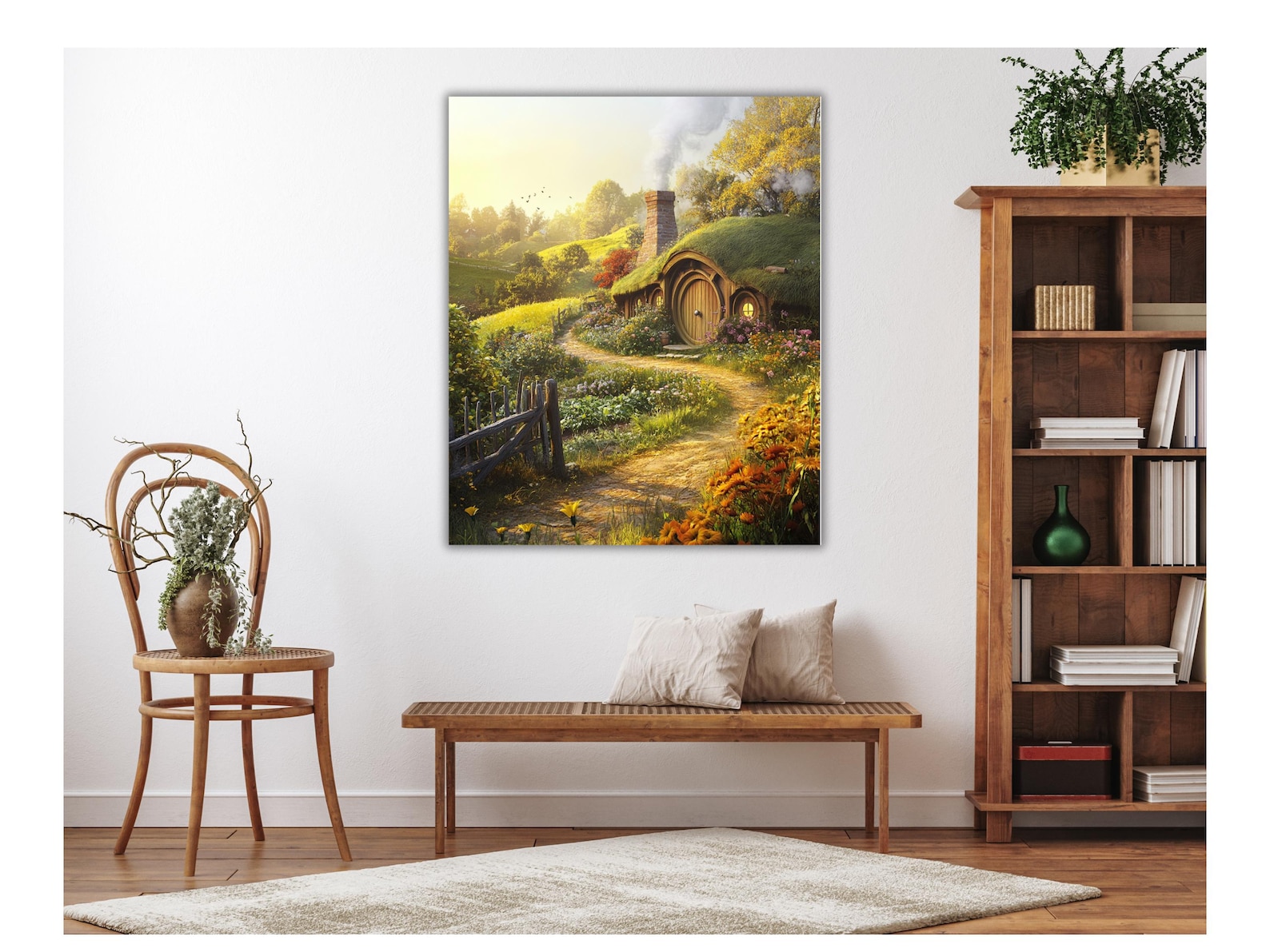 The Shire Inspired Lord of the Rings Canvas Painting, Wall Art Canvas ...