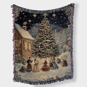 希少 USA Christmas Carol キャロル ウーブンブランケット A Christmas Carol Blanket - Etsy