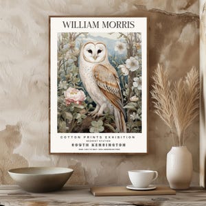 William Morris Owl Print: Cottagecore Wall Art