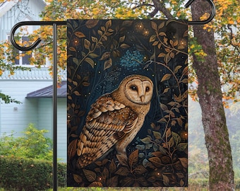 Cottagecore Garden & House Banner, William Morris Inspired Garden Flag, Cabin Garden Flag, Boho Garden Banner