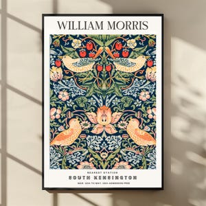 William Morris &#39;Strawberry Thief&#39; Print: Arts & Crafts Gallery Wall Art