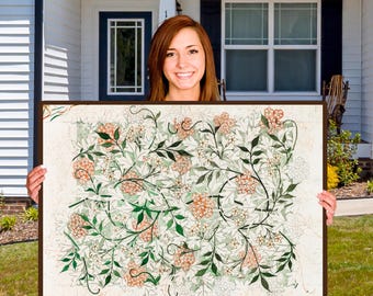 William Morris Botanical Canvas Print: Vintage Floral Wall Art