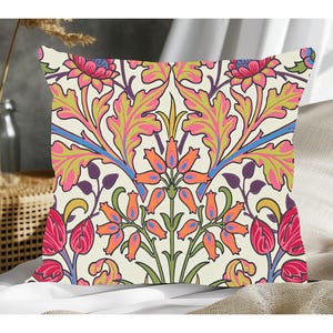 William Morris Floral Pillow: Vintage Flower Pattern Throw Cushion