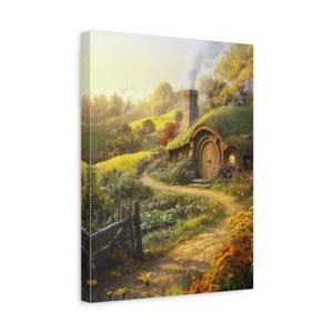 The Shire Inspired Lord of the Rings Canvas Painting, Wall Art Canvas ...