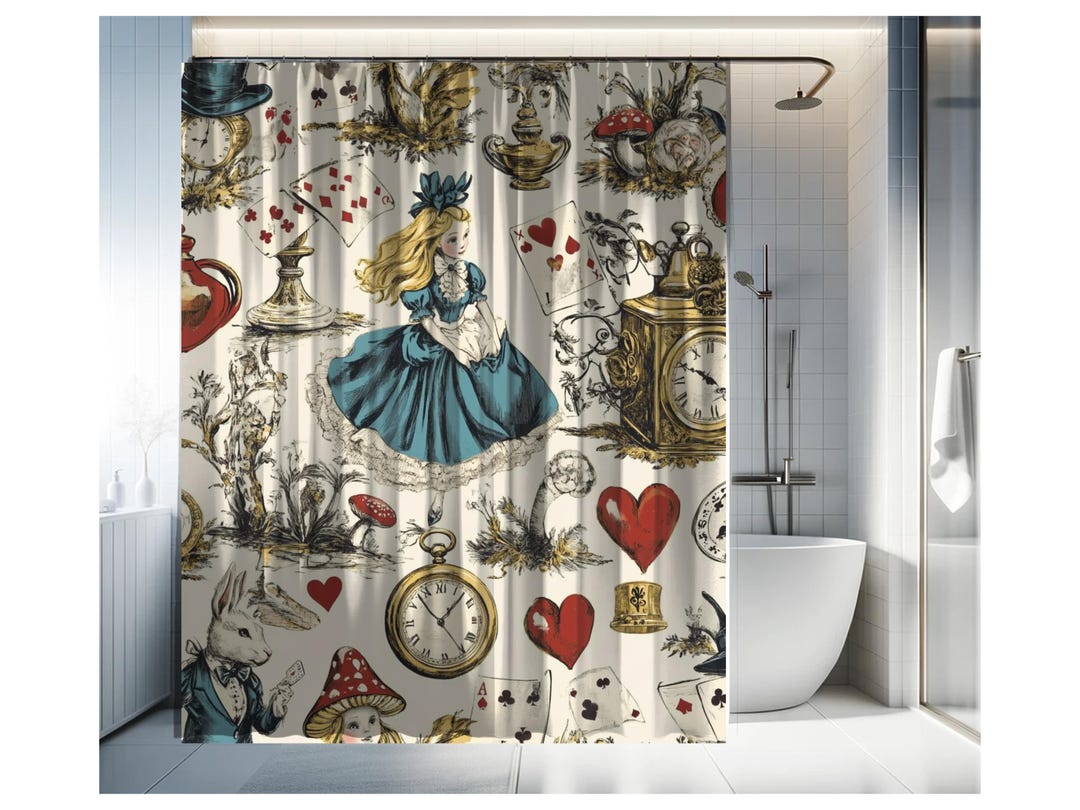 Alice In Wonderland Shower Curtain
