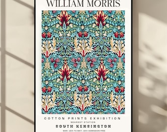 William Morris Botanical Art Print: Victorian Floral Exhibition Poster