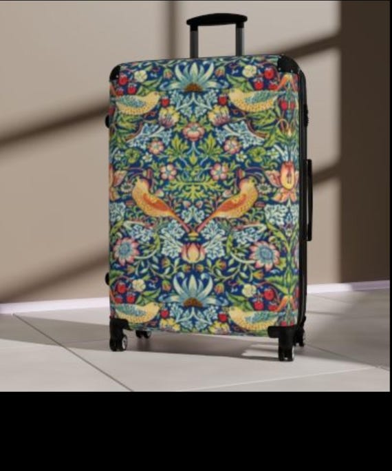 ウィリアム・モリスのスーツケース：装飾的な旅行用荷物 - Etsy 日本